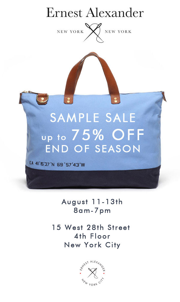 Ernest Alexander End of Season Sample Sale