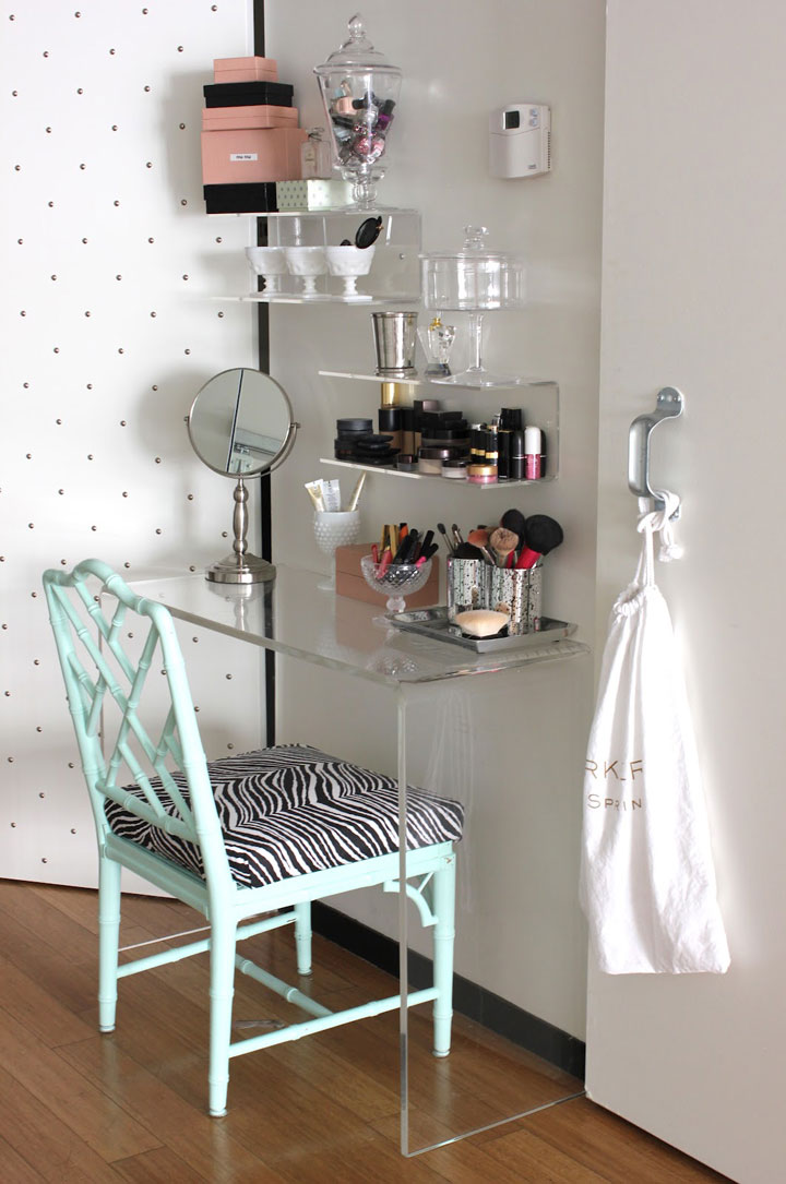 Five Minute Layered Shelving Vanity - Space-Saving Beauty Battle Stations