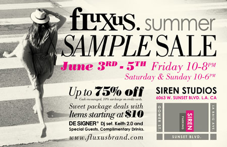Fluxus Summer Sample Sale