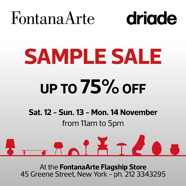 Fontana Arte & Driade Sample Sale