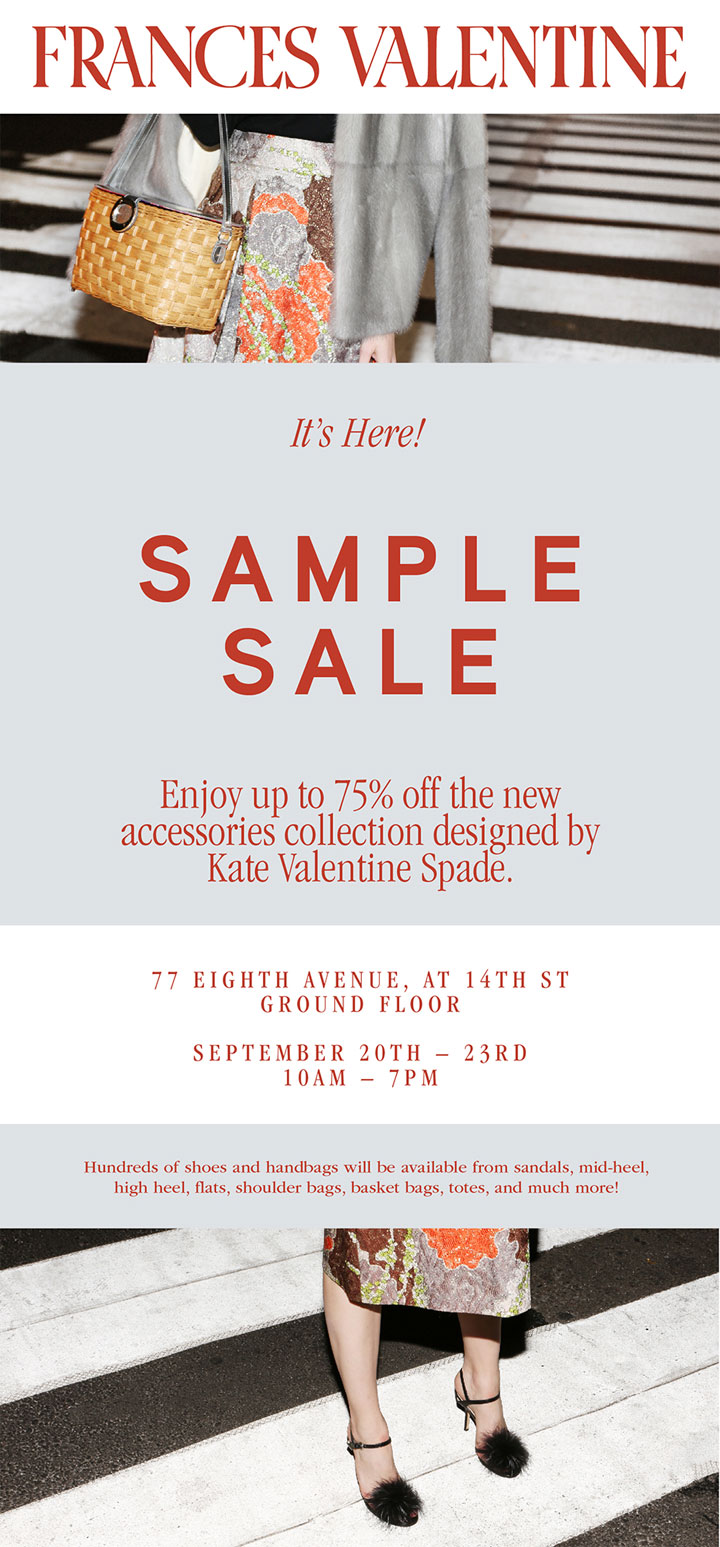 Frances Valentine Sample Sale