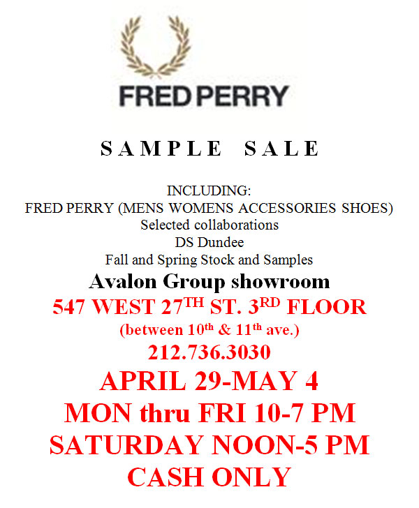 Fredy Perry Semi-Annual Sample Sale