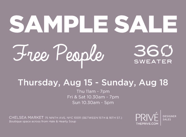 Free People + 360 Sweater Sample Sale