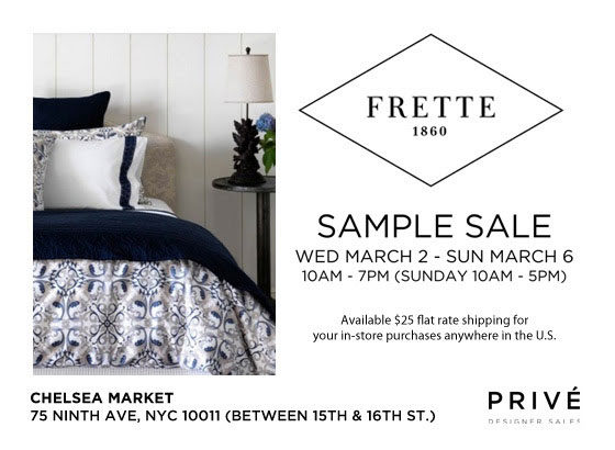 FRETTE Sample Sale