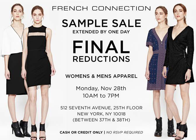 French Connection Sample Sale 