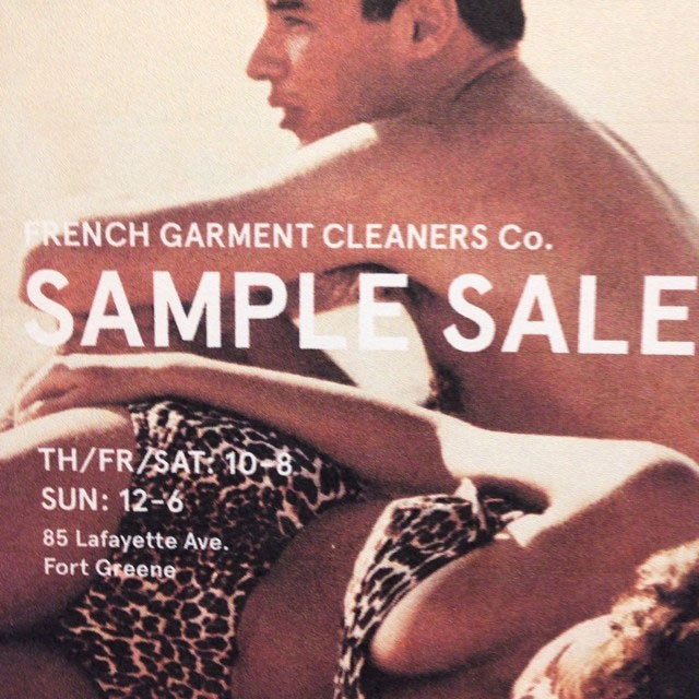 French Garment Cleaners Sample Sale