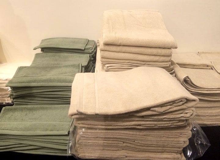 Bath towels are $20, hand towels are $5, and wash cloths are $2 