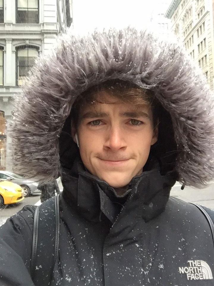 Fuzzy winter apparel @FinnHarries #Blizzardof2015