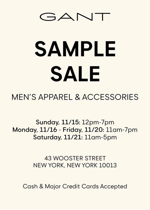 GANT Men's Sample Sale