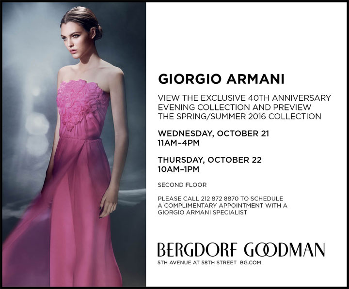 Georgio Armani Trunk Show