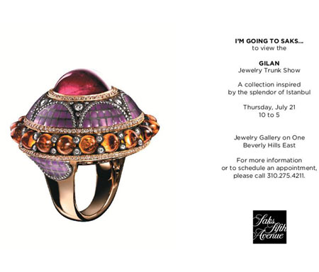 Gilan Jewelry Trunk Show: 7/21 - 7/22