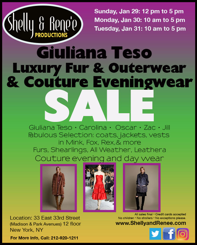 Giuliana Tesso Fur & Outwear Sample Sale