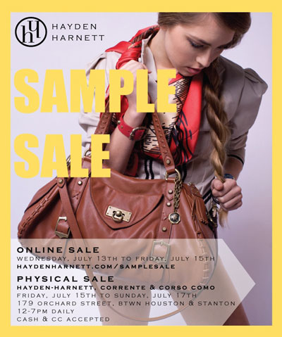 Hayden-Harnett, Corrente & Corso Como Sample Sale