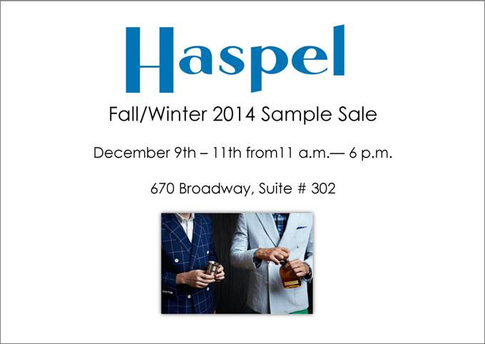 Haspel Fall/Winter 2014 Sample Sale