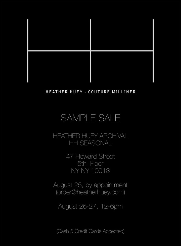 Heather Huey Sample Sale