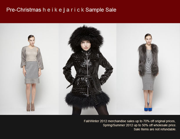Heike Jarick Pre-Christmas Sample Sale