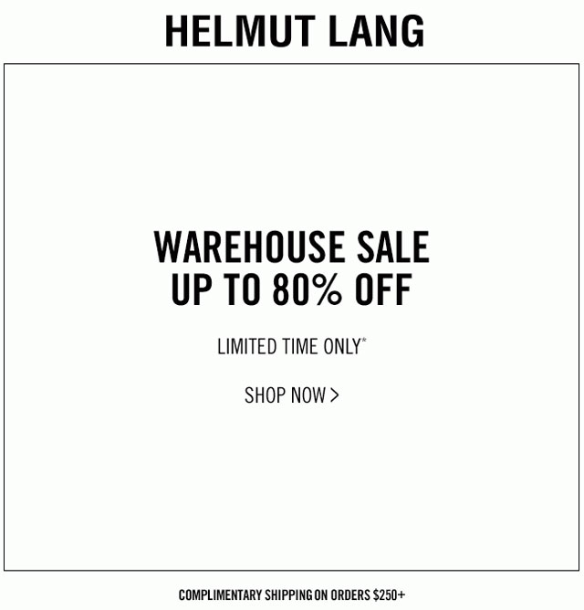 Helmut Lang Online Warehouse Sale