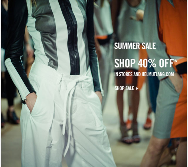 Helmut Lang Summer Retail Sale