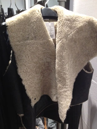 Helmut Lang Weathered Shearling Cropped Vest ($249)