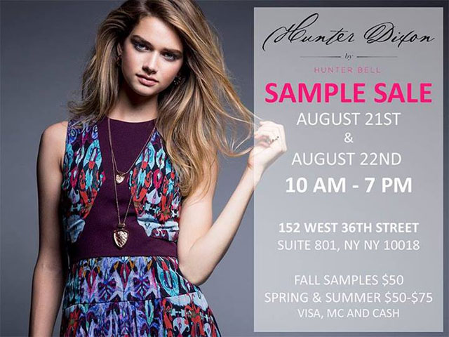 Hunter Dixon by Hunter Bell Sample Sale