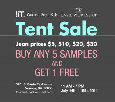 !iT Jeans and Kasil Tent Sale