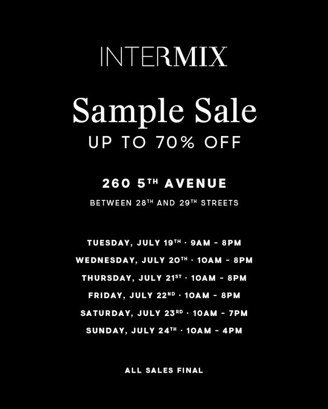 Intermix Sample Sale