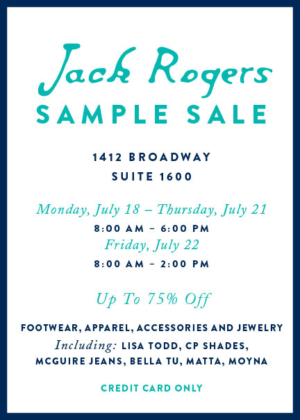 Jack Rogers Sample Sale