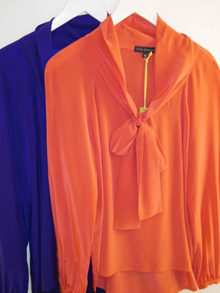 Jack Rogers Tie Neck Silk Blouses ($100, orig. $265)