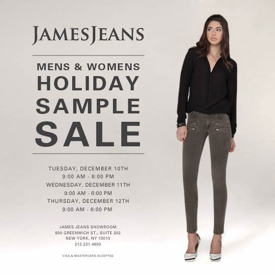 James Jeans Holiday Sample Sale
