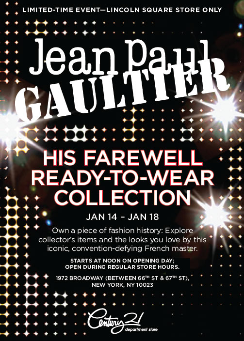 Jean Paul Gaultier's Farewell to Ready-to-wear at Century 21 Department Store