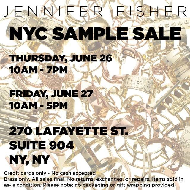  Jennifer Fisher Sample Sale 