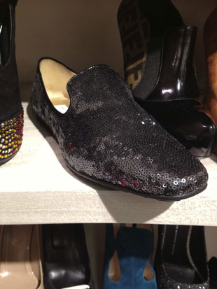 Jimmy Choo had the perfect party flat with their Black Sequin Loafer ($385, orig. $550)