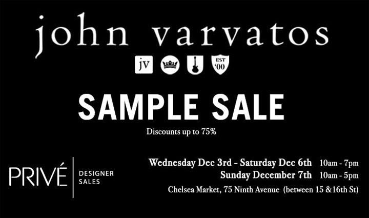 John Varvatos Sample Sale