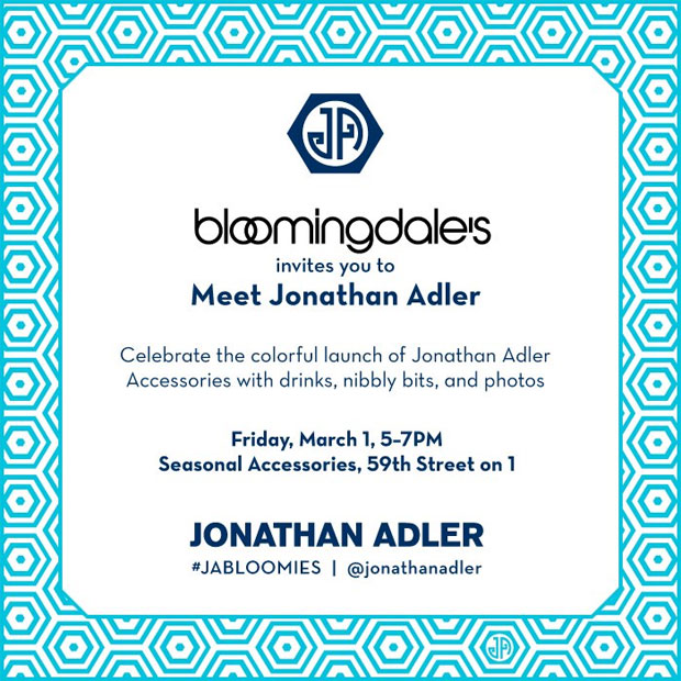 Meet Jonathan Adler at Bloomingdale's