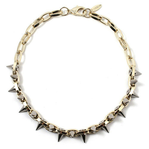 Joomi Lim Metal-luxe double row spike choker - gold/silver spikes: $80 (orig. $162)