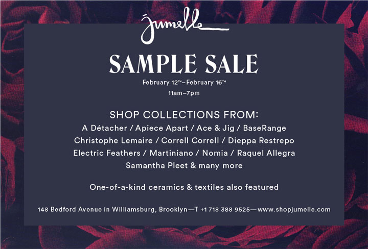 Jumelle Annual Sample Sale