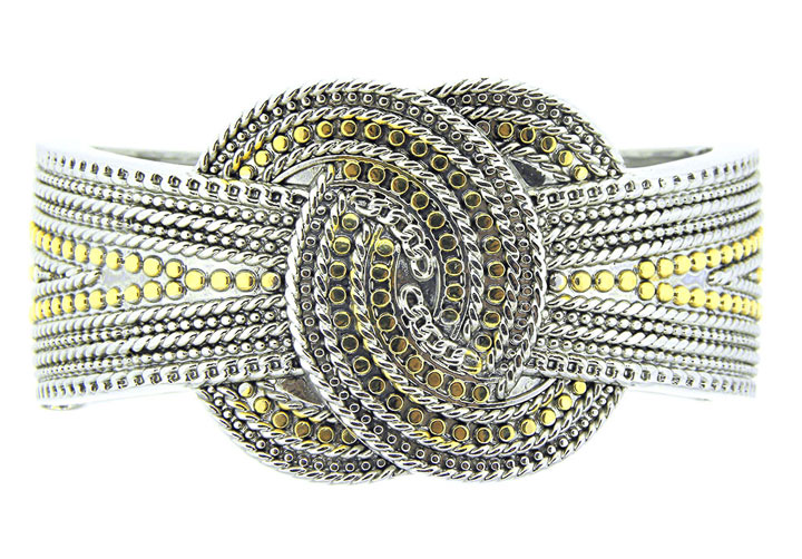 KC Signatures Rhodium Plated Two-tone Knotted Bracelet. Original Price - $29.99. Sale Price - $5 (85% off)