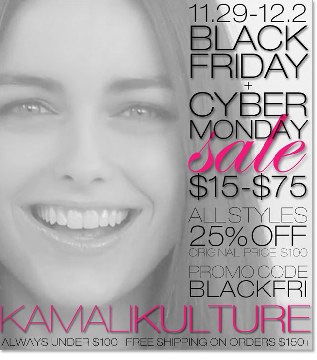 Kamali Kulture Black Friday & Cyber Monday Sale