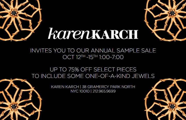 Karen Karch Annual Sample Sale