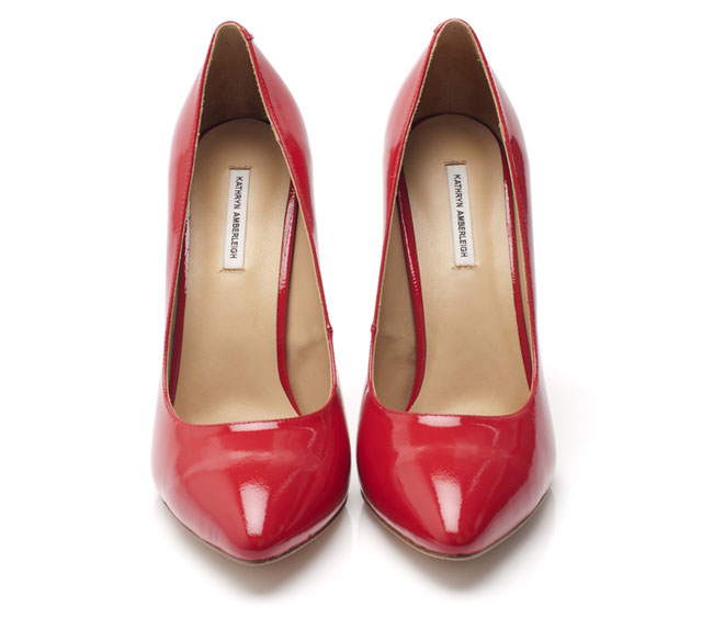 Kathryn Amberleigh Red Patent Leather Pumps