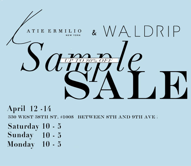 Katie Ermilio and Waldrip Sample Sale