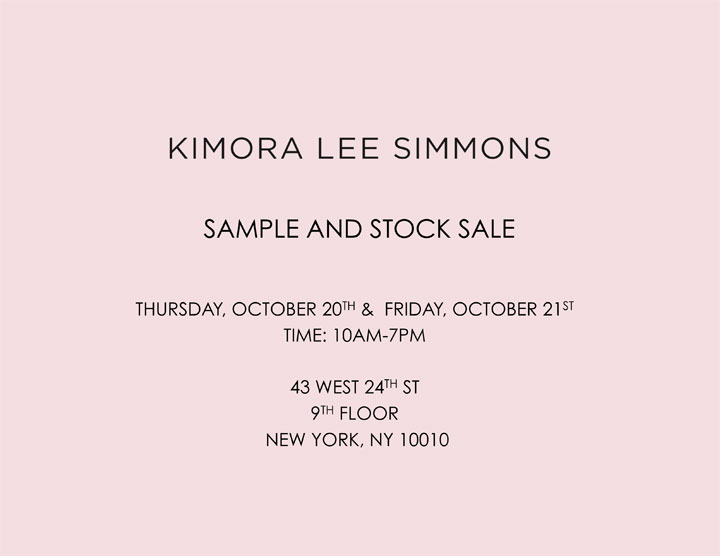 Kimora Lee Simmons Sample & Stock Sale