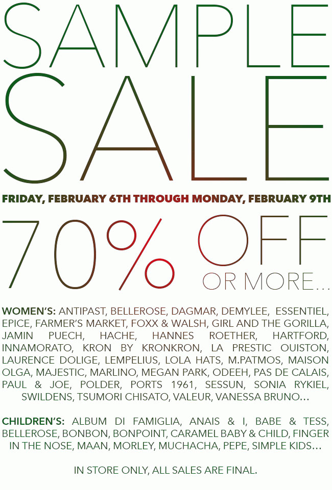 Kisan Sample Sale