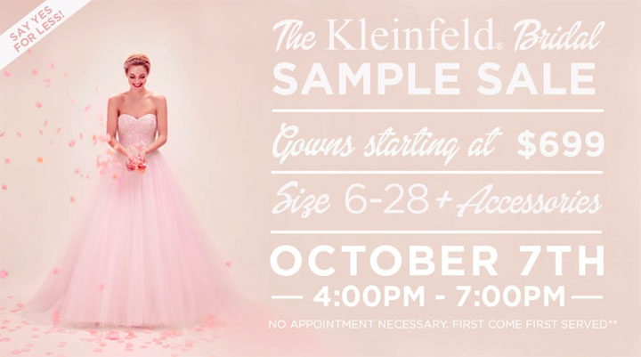 Kleinfeld Bridal Sample Sale