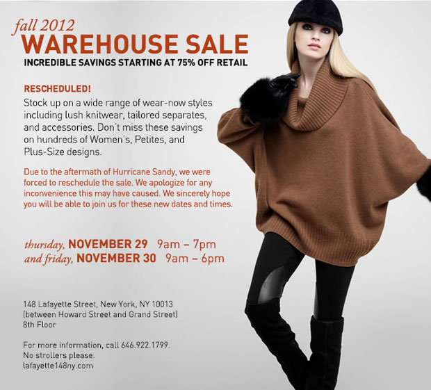 Lafayette 148 New York Clothing New York Warehouse Sale ...
