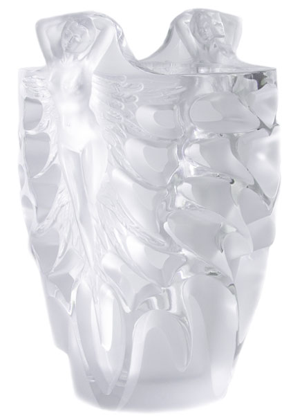 Lalique Midnight Blue Mossi Vase