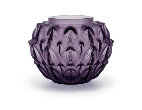 Lalique Cynara vase, violet crystal (Original price: $4,900. Sale price: $2450)