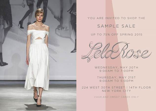 Lela Rose Spring 2015 Sample Sale