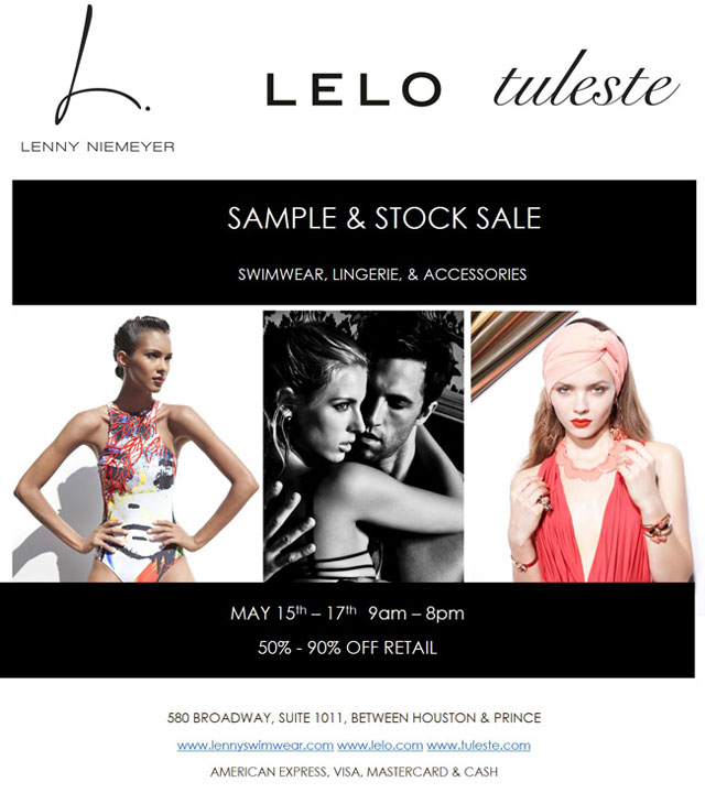 Lenny Niemeyer, LELO & Tuleste Sample Sale