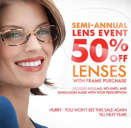 LensCrafters Semi-annual Retail Sale